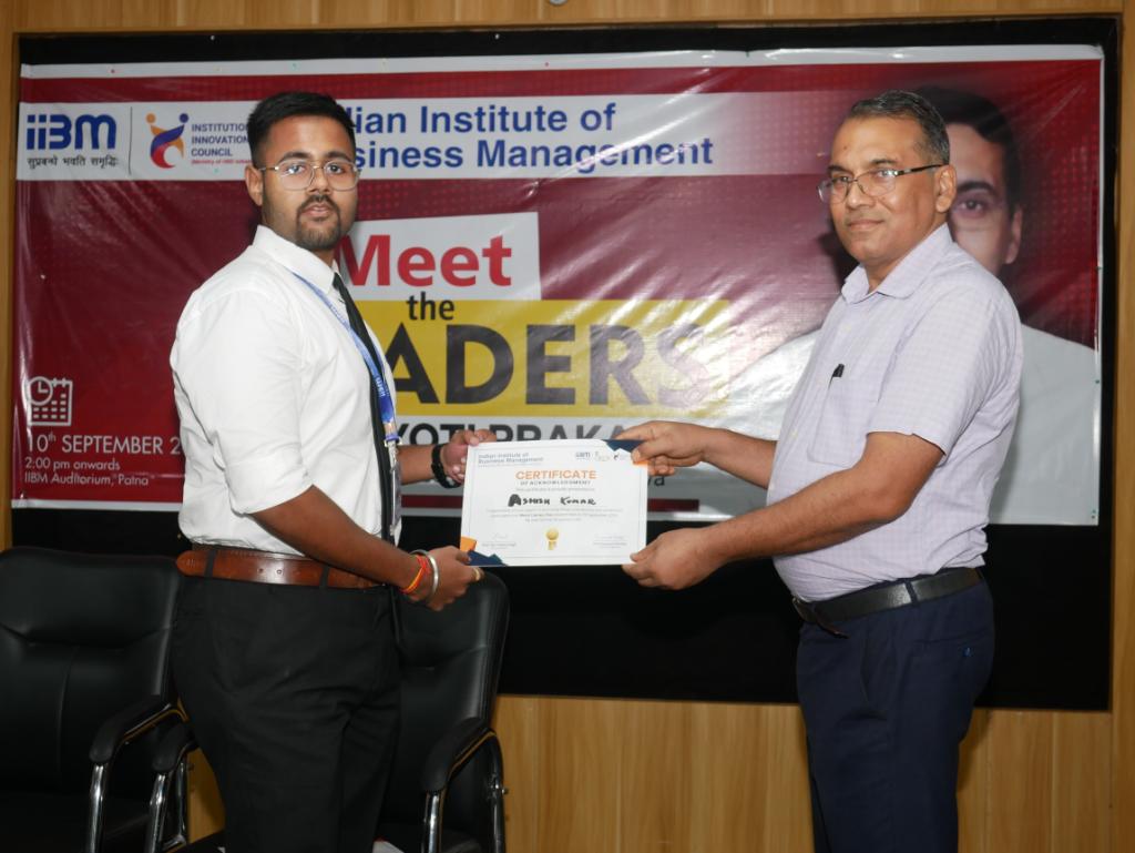 Meet the Leader: Mr. Jyoti Prakash at IIBM - Inspiring Minds